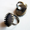 Base de anillo ovalada 18x25mm, bronce