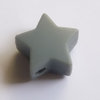 estrella de silicona alimentaria 15mm, gris