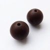 Bola de silicona alimentaria 15mm, chocolate