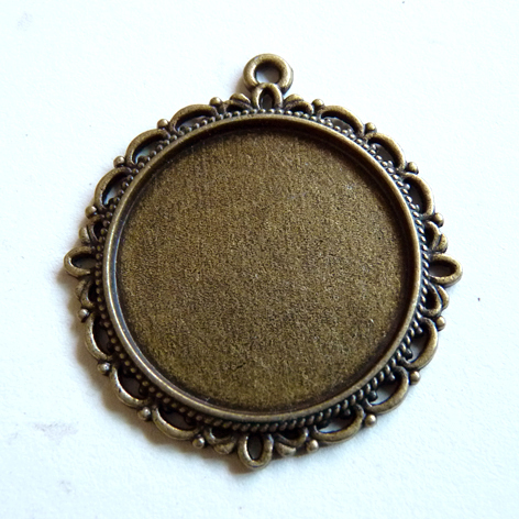 Base colgante redonda 25 mm, bronce