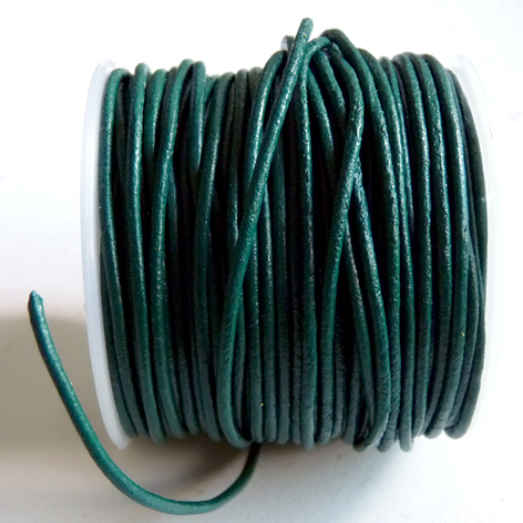 Cordón de cuero 1,5mm, verde