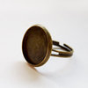Base de anillo redondo 18mm, bronce