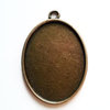 Base colgante ovalado de 30x40mm, bronce