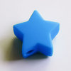 Estrella de silicona alimentaria 15mm, azul