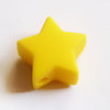 estrella de silicona alimentaria 15mm, amarillo