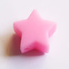 estrella de silicona alimentaria 15mm, rosa