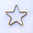 Estrella hueca de latón 2cm, dorado mate