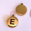 Chapa con letra de acero 10mm "E", dorada
